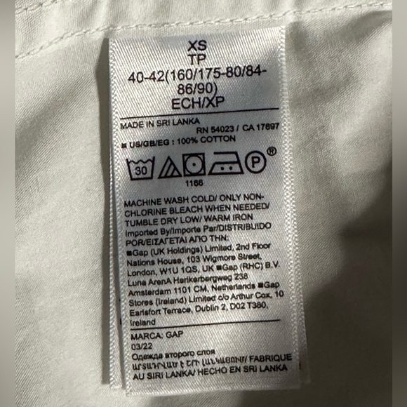 NWT GAP Perfect Shirt Long Sleeve Button Down Shirt Size XS - Picture 5 of 5